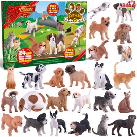 JOYIN Christmas Advent Calendar 2025, 24 Days Dog Cat Countdown Animal Advent Calendar for Kids Toddlers, Christmas Party Favor Gifts, Xmas Gifts for Boys Girls
