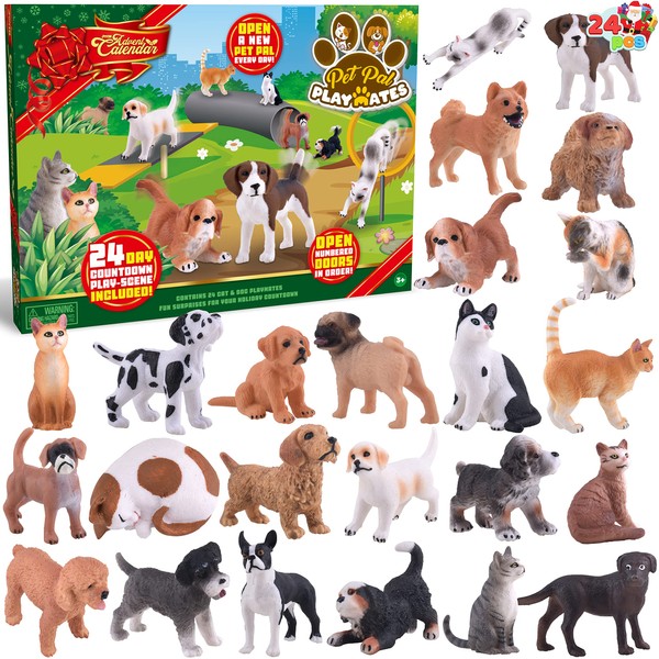 JOYIN Christmas Advent Calendar 2025, 24 Days Dog Cat Countdown