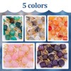 HOBBIESAY 80 Pieces 5 Colours Natural Agate Bead Connectors Glass