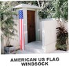 CAXUSD 2Pcs Rainbow Usa Windsock July Outdoor Decor Patriotic Hanging