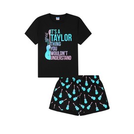 Girls It's a Taylor Thing, You Wouldn't Understand Black Blue Short Pyjamas (11-12 Years)