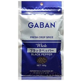 GABAN Black Pepper Hole, 3.5 oz (100 g) x 2 Bags, Black Pepper Grain