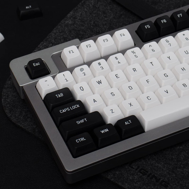 Black and White Key Cap Set 150 Keys MSA Profile