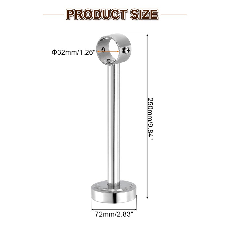 sourcing map 2 Set 9.84inch Ceiling Mount Bracket Fit 1.26inch