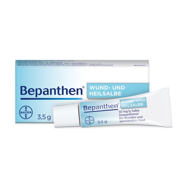 Bepanthen Wound and Healing Ointment - Supports Healing for Small, Superficial Wounds and Flaky Cracked Skin Areas 3.5g