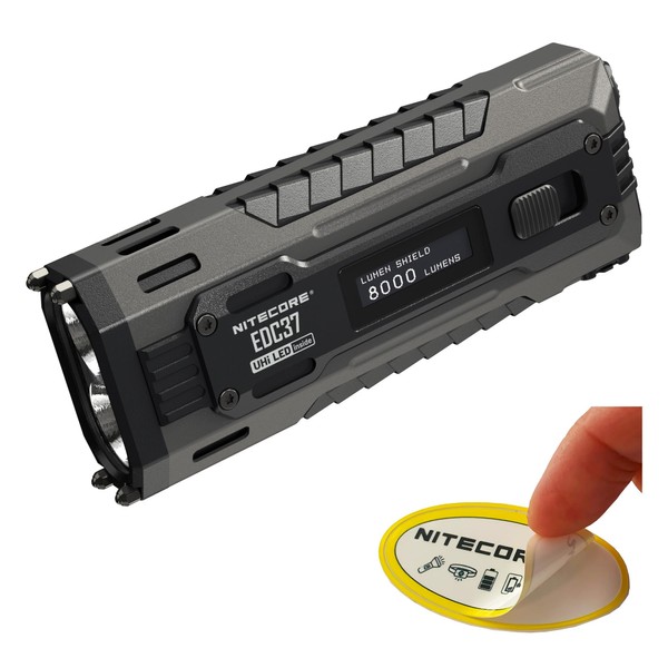 Nitecore EDC37 8000 Lumens Flat Shape Flashlight, USB-C Fast Charging