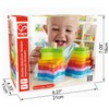 Hape Wooden Double Rainbow Stacker Set| Color Recognition Stacker &