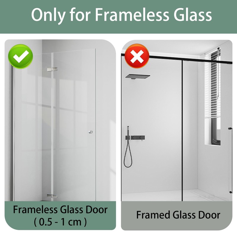 YoHyien 4 Pcs Shower Glass Door Hooks, Double Sided Shower