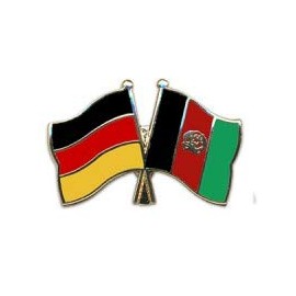 Friendship Pin Badges Germany Afghanistan Flag Metal, Hard enamel