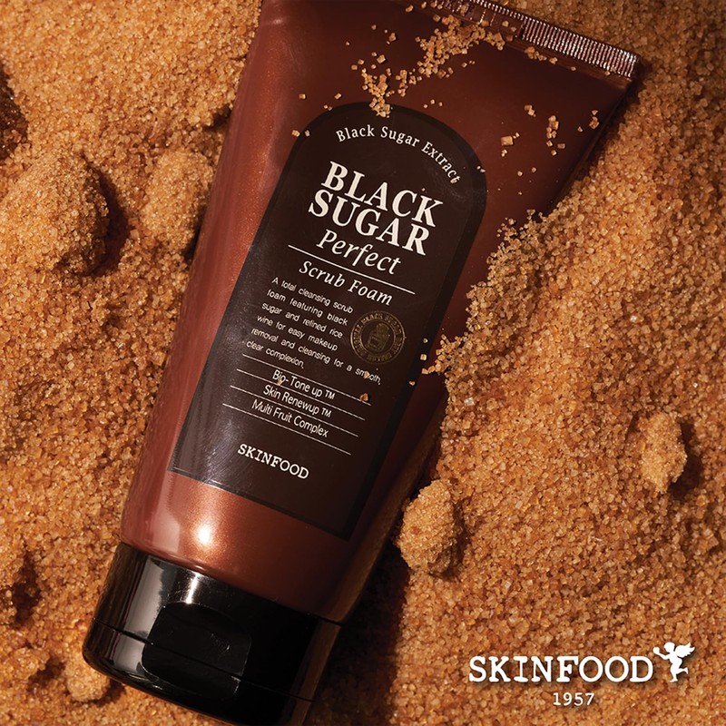 SKINFOOD Black Sugar Perfect, Scrub Foam ( Pack Of 20