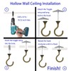 Evsteluo 8 Sets Large Swag Ceiling Hooks Heavy Duty Swag