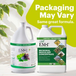 TeraGanix TeraGanix EM-1 Plant Growth, Microbial Inoculant Concentrate (1 Btl = 128 Gal), Soil Conditioner, Root Enhancer, Liquid Probiotic for Soils & Plants, Seed Germination, Garden, Lawn Care (1 Gallon)