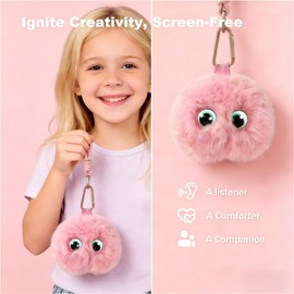QINDODIGO Portable AI Smart Cute Plush Toys, Deep Memory, Intelligent Companion, ChatGPT-Connected, Smart Interactive Experience (Pink)
