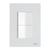 Placa Armada Cristal con 2 Apagadores Escalera de 1.5 Módulos