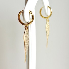 Earrings Like Hoop Earrings Dangle Leaf Stardust Gold