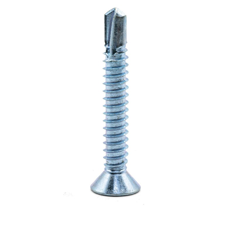 Hippo Hardware (6.3mm X 25mm) Self Drilling Countersunk Tek Zinc