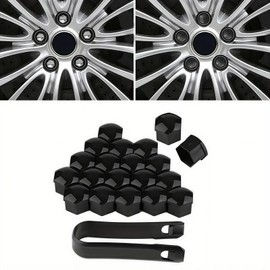 Xunzhi 20PCS Wheel Nut Covers 21mm,Wheel Bolt Nut Caps Covers with Removal Tool,Bolt Lug N/ut C/over,Car W/heel N/ut Caps,Hexagonal Tire Nu/t C/overs,Lug B/olt Co/ver,Hexagonal Wh/eel Nu/t Dust C/ap