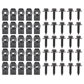 MOTOALL Engine Under Cover Body Bolts & Extruded U-Nuts, Splash Shield Guard Body Bolts Bumper Fender Retainer Fastener Rivet Clips for Dodge Charger - 50 Pcs