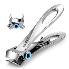MR.GREEN Nail Scissors with Wide Jaw Sharp Nail Scissors Stainless Steel Nail Scissors Manicure and Pedicure Tool for Men and Women (Blue)