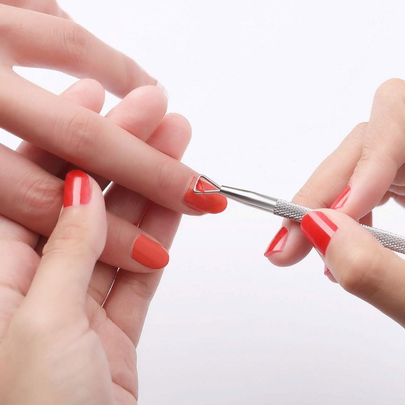 Pingispower Cuticle Pusher Set, 2 Pieces Professional Cuticle Cutter and