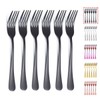 Kyraton Black Dinner Fork 6 Pieces, Stainless Steel 20.5cm Forks