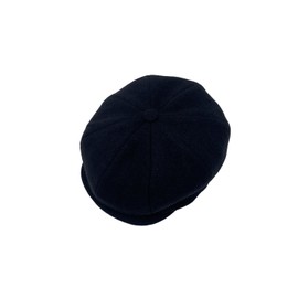 Hanna Hats Connery Cap Tweed Mens Hat 100% Woolen Tweed Made in Ireland (US, Alpha, Medium, Solid Black)