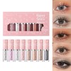 8 Colours Liquid Glitter Eyeshadow Makeup Set, Metallic Glitter Durable
