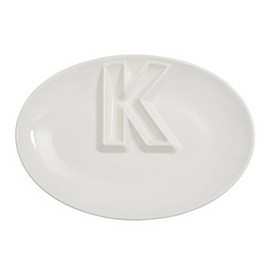 Ivy Lane Design Porcelain Letter Platter, K