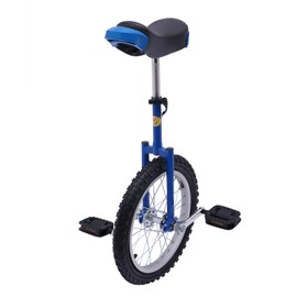 24 Inch Wheel Unicycle, Outdoor Unicycle Cycling One Wheel Bike with 2 Pedals, Adjustable Height Outdoor Sports Exercise Unicycle, for Daily Fitness Exercises, Balance training (Blue)