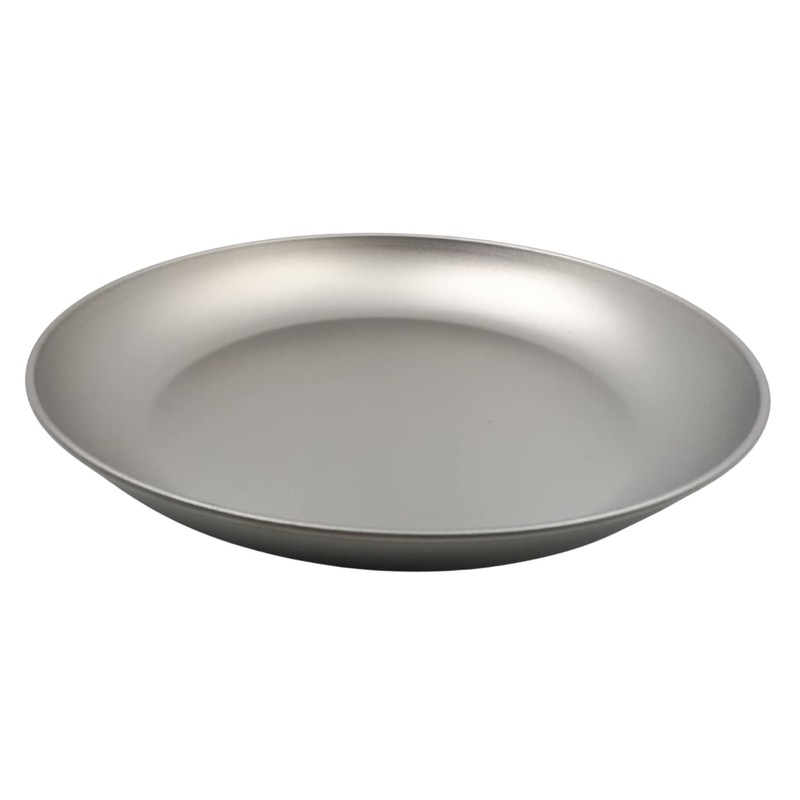 RISON-Titanium Round Camping Plate Titanium Plate Outdoor Ultra Light Camping