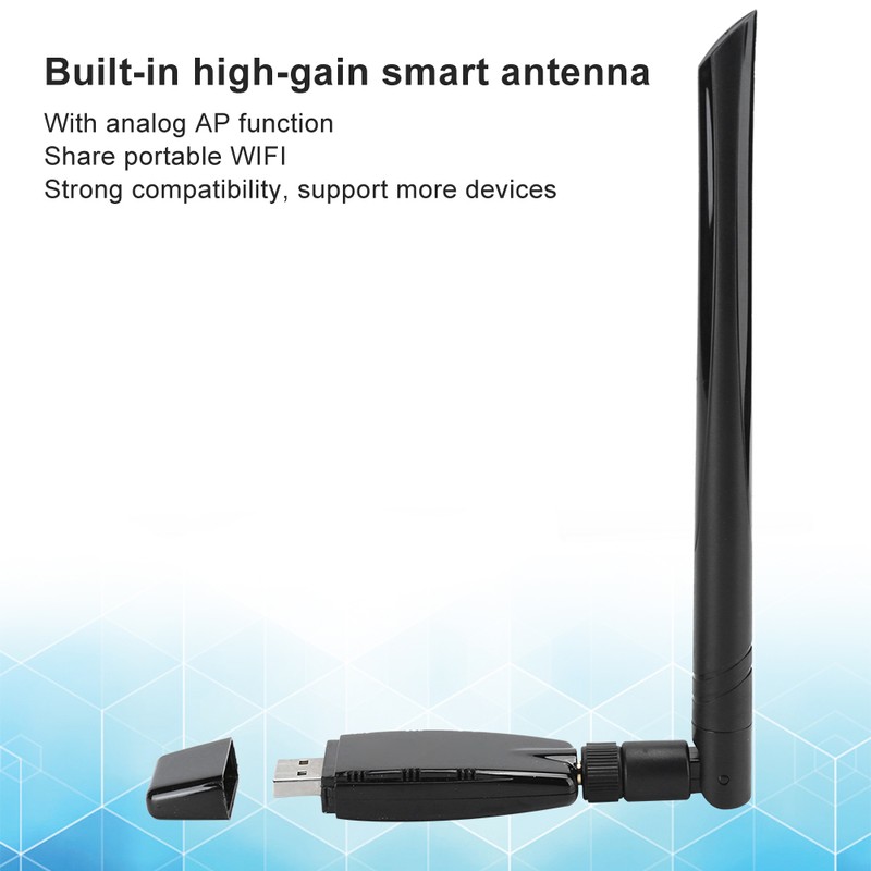 ZAPO Wireless Network Card 600M DualBand for Bluetooth 4.0 Transmitter