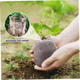 Bolsas de Cultivo para vivero 100 Unidades. Bolsas de Cultivo biodegradables Tela no Tejida Transpirables permeables y con Humedad. para macetas Grandes para jardinería.