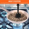 3Pcs Meat Chopper,Ground Beef Chopper with 5 Blade Head, Masher