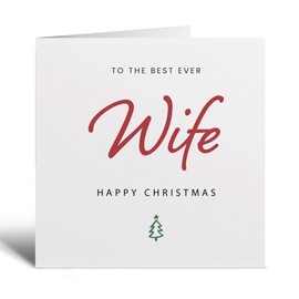 Postcard Prints - Christmas Card For Wife Xmas Card For Wife Best Wife Ever Christmas Card