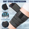 Zuscot 2 Pcs Hamstring Compression Wraps, Adjustable Versatile Compression Bandages