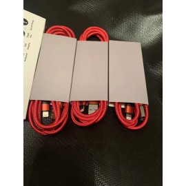 SPFIRE FOR APPLE 3 RED or BLACK CHARGING Cables for 8-pin Tangle-Free   (6’,6’,3’) NEW!