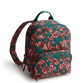 Vera Bradley Women's Cotton Mini Banbury Backpack Bookbag, Green, One Size