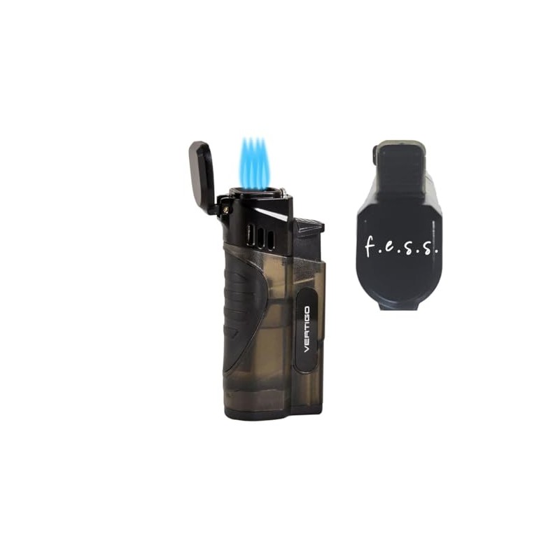F.e.s.s. Stinger Quad Torch Lighter with Built-in Punch Cutter –