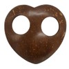 PANASIAM Coconut buckle, Heart, ∅ 7,5 cm