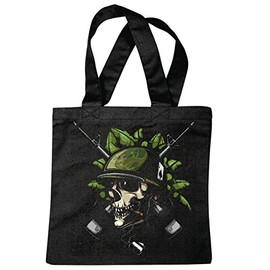 Bag Shoulder Bag German Armed Forces Soldier Skull Biker Shirt Gothic Bike Club MC Motorcycle Chopper Custom Motorcycle Motorbike Meeting Shopping Bag School Bag Gym Bag in Black