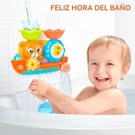 LYSSIID Juguetes para El Baño, Juguetes De Baño para Niños con 2 Potentes Ventosas, Juguetes Interactivos Multicolores Duraderos, Regalos Ideales para