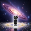 2Pcs Black Solar CatDoll Dancing Cat,Figure Car Ornament,Dancing Ornaments Solar