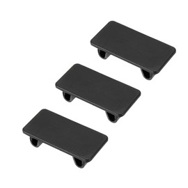 X AUTOHAUX Rocker Switch Panel Cover ABS Car Toggle Switch Hole Bracket Filler Plug Black Universal 3pcs