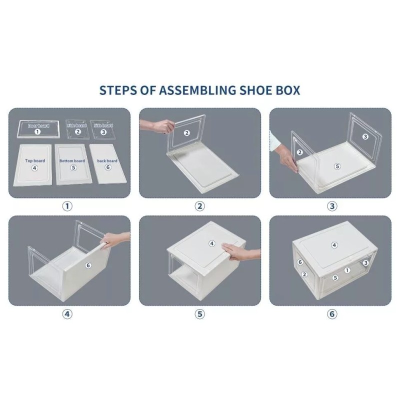 Case 2x 4x 8x Magnetic Drop Side Shoe Box Storage