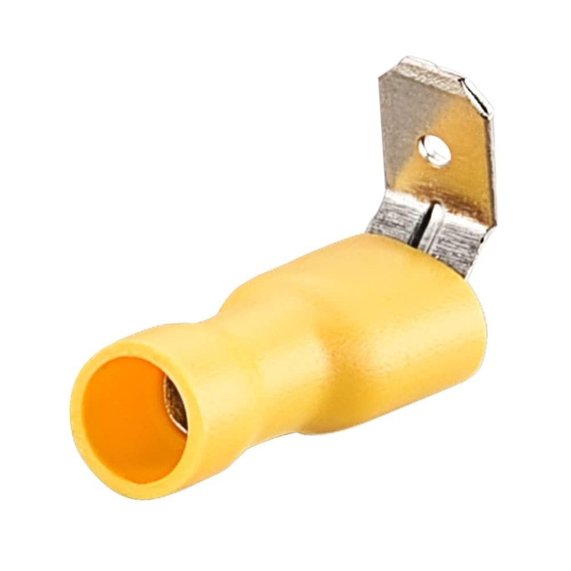 Heschen piggyback spade crimp terminal connector 0.5-6.0mm² (22-10 awg) yellow