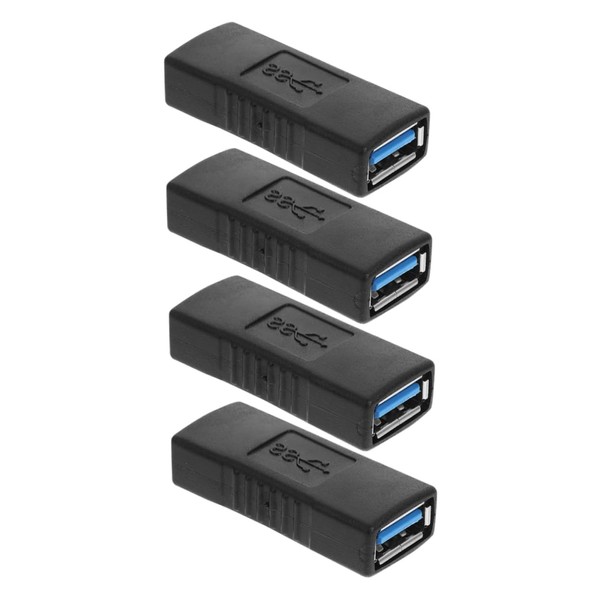 FELTECHELECTR 4 Pcs USB Female to Female Extender Connector Durable
