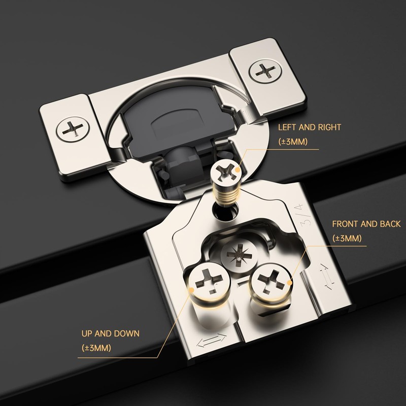 Chibery 20 Pack 3/4" Overlay 3D Soft Close Concealed Kitchen