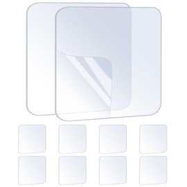 ZOMPAGO 10 PCS Square Clear Mounting Pads, Double Sided Sticky Pad, High Strength & No Residue, Waterproof, Heavy Duty Glue For Home & Office