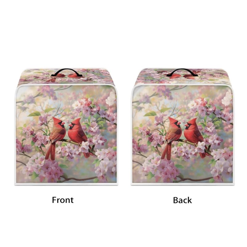 Talayituse Cardinal Cherry Blossom Print Coffee Maker Cover Stain Resistant
