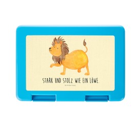 Mr. & Mrs. Panda BPA-Free Lunch Box with Leo Zodiac Sign with Saying - Pastel Yellow
